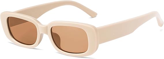🎁 Retro Rectangle Sunglasses for Women Men Square 90s Y2K Trendy Cool Glasses Fashion Aesthetic Thin Accessories (100% off)