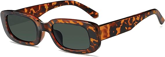 🎁 Retro Rectangle Sunglasses for Women Men Square 90s Y2K Trendy Cool Glasses Fashion Aesthetic Thin Accessories (100% off)