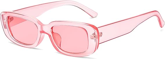 🎁 Retro Rectangle Sunglasses for Women Men Square 90s Y2K Trendy Cool Glasses Fashion Aesthetic Thin Accessories (100% off)
