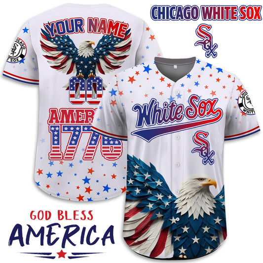 Chicago White Sox x Happy Independence Day Jersey Limited 2025-3D Baseball Jersey