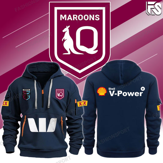 Queensland Maroons Polo & Cap Champion New Hoodie