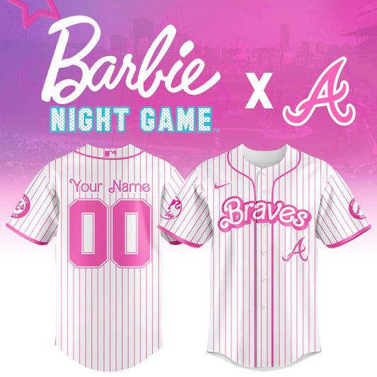 .    Atlanta  Braves MLB x Barbie Night Game Limited Edition Jersey 2025 v2