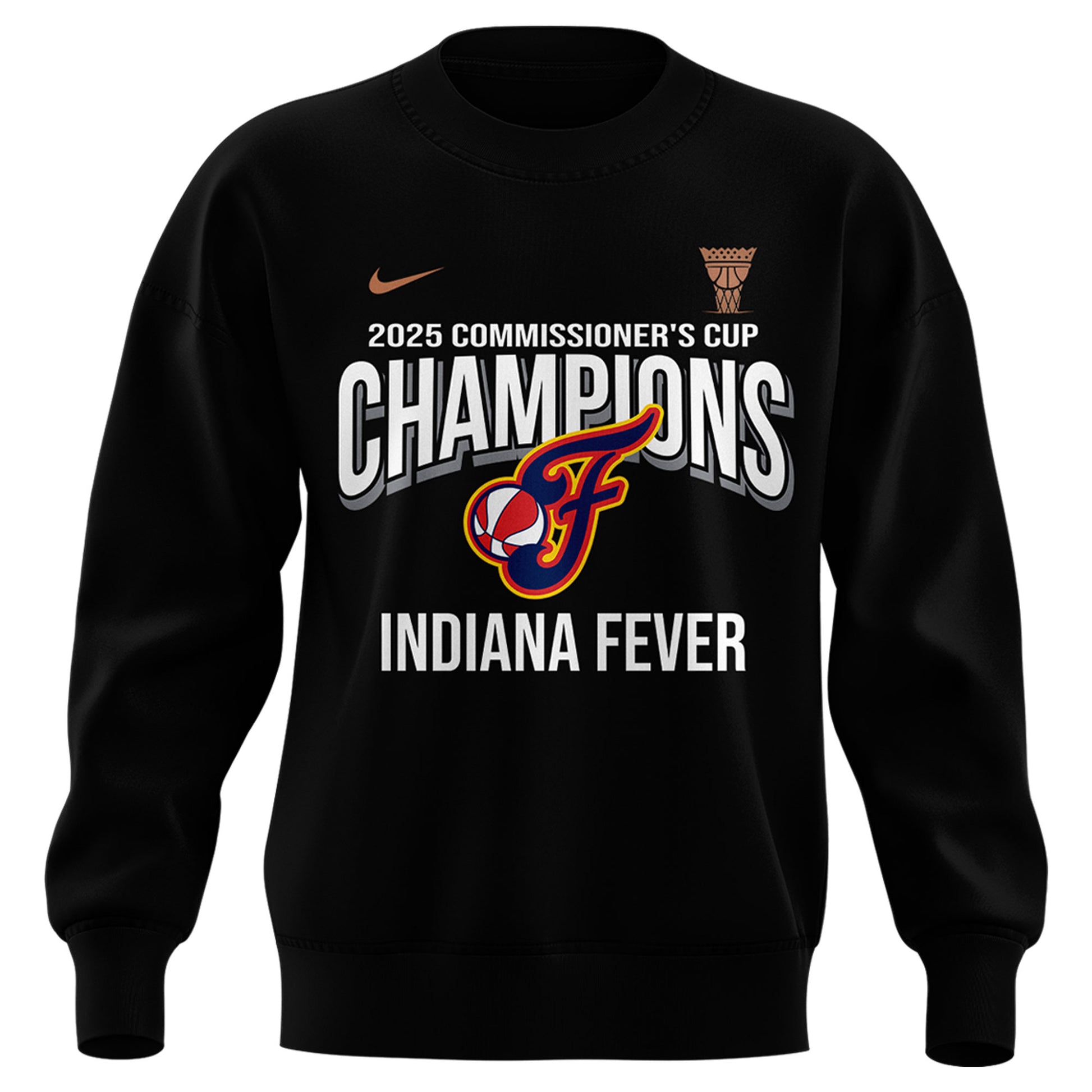 Special New Edition Indiana Fever 2025 WNBA Commissioners Cup Champions Sweatshirt