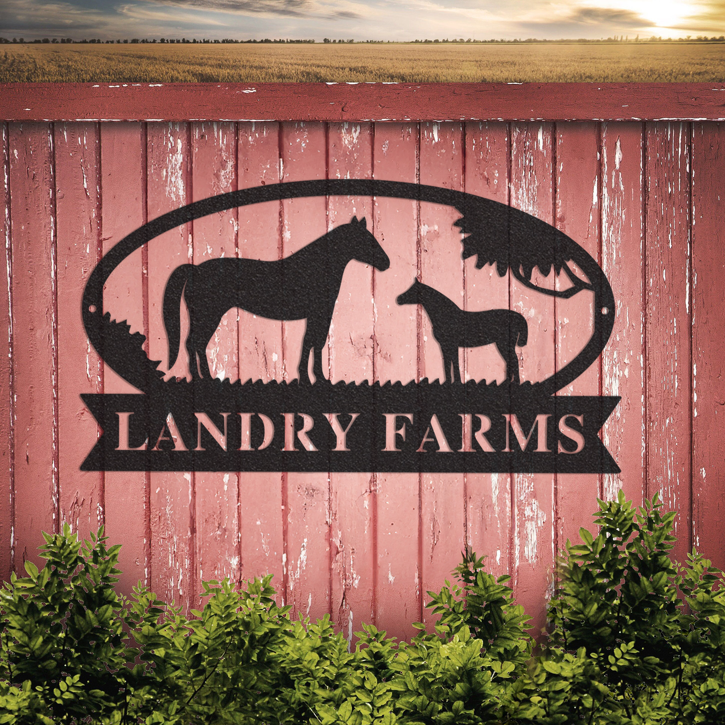 Horse Farm Metal Sign, Custom Metal Sign for Farm Sign for Barn, Metal Sign for a Ranch, Horse Ranch Sign, Horse Farm Sign, Sign for Cabin