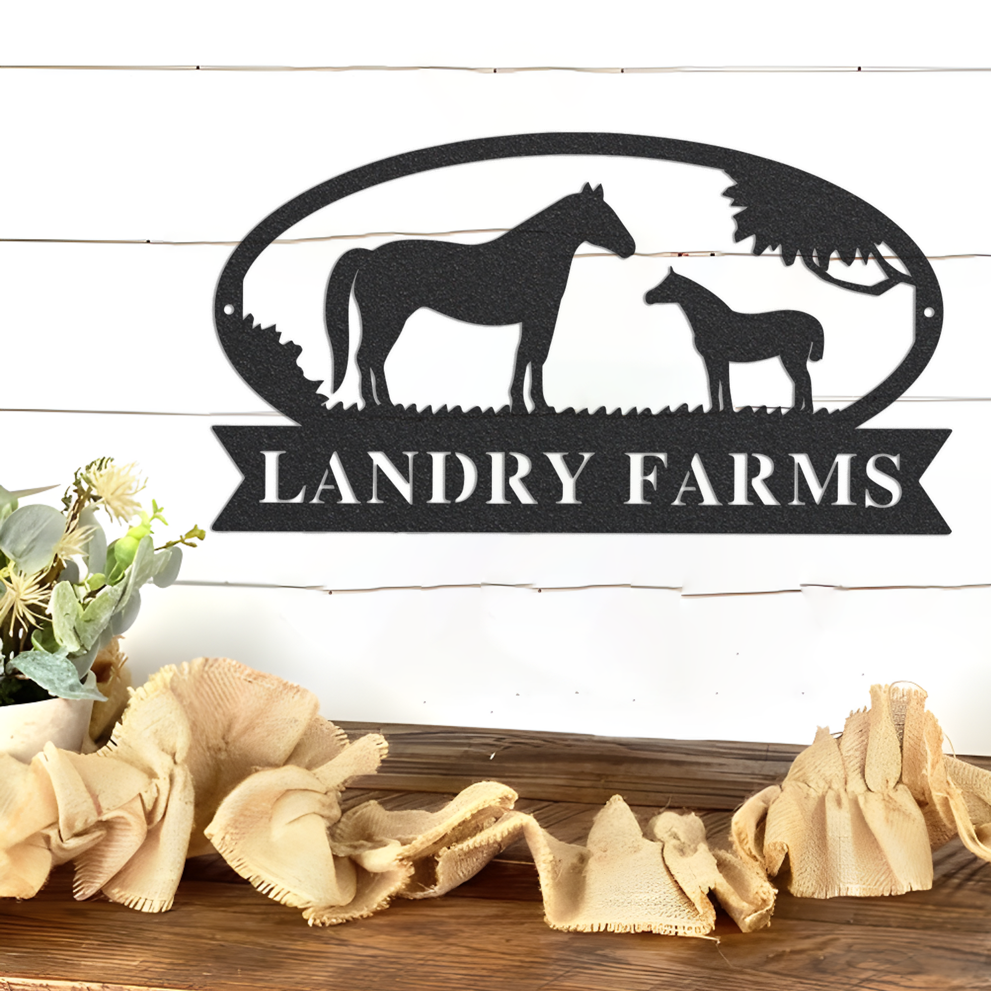 Horse Farm Metal Sign, Custom Metal Sign for Farm Sign for Barn, Metal Sign for a Ranch, Horse Ranch Sign, Horse Farm Sign, Sign for Cabin