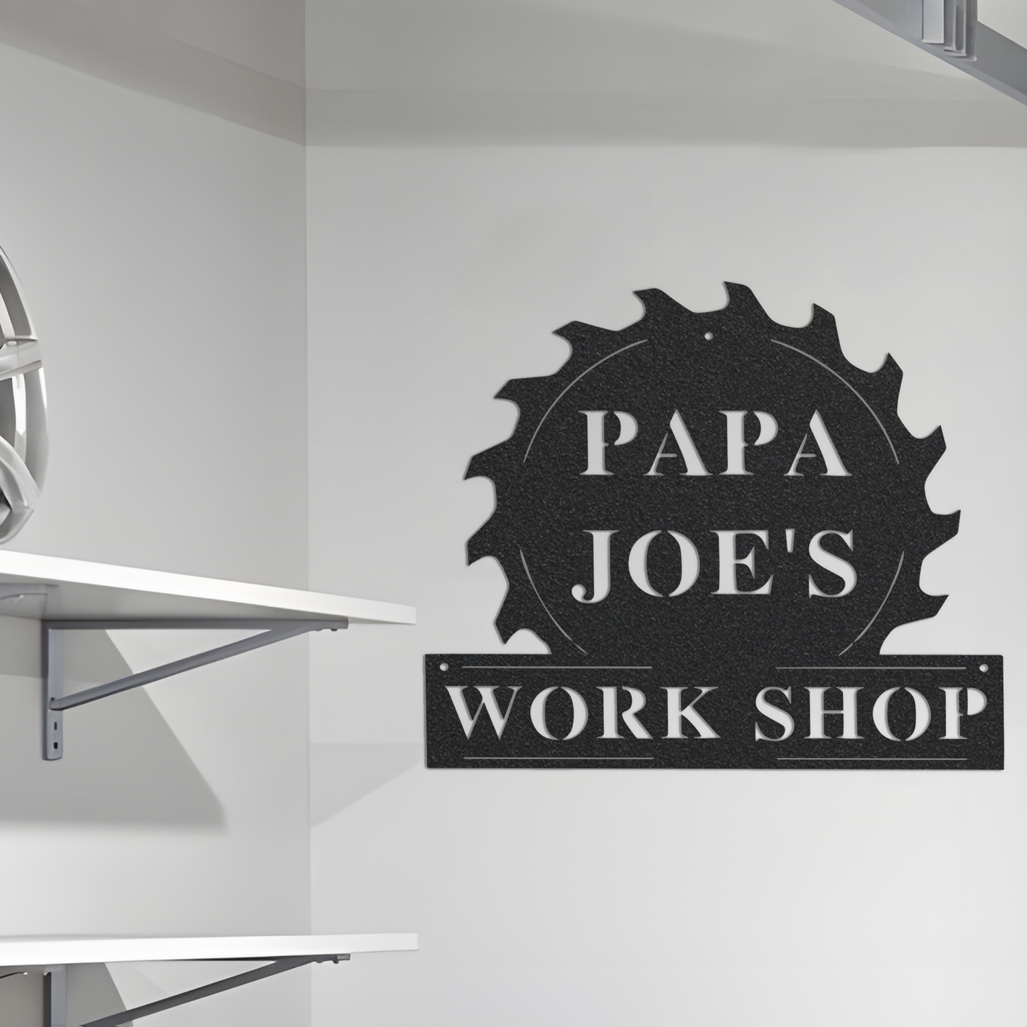 Papas Workshop Sign, Fathers Day Gift for Grandpa, Papa's Garage Sign, Gift for Papa, Custom Metal Sign for Dad Personalized Gift for Dad