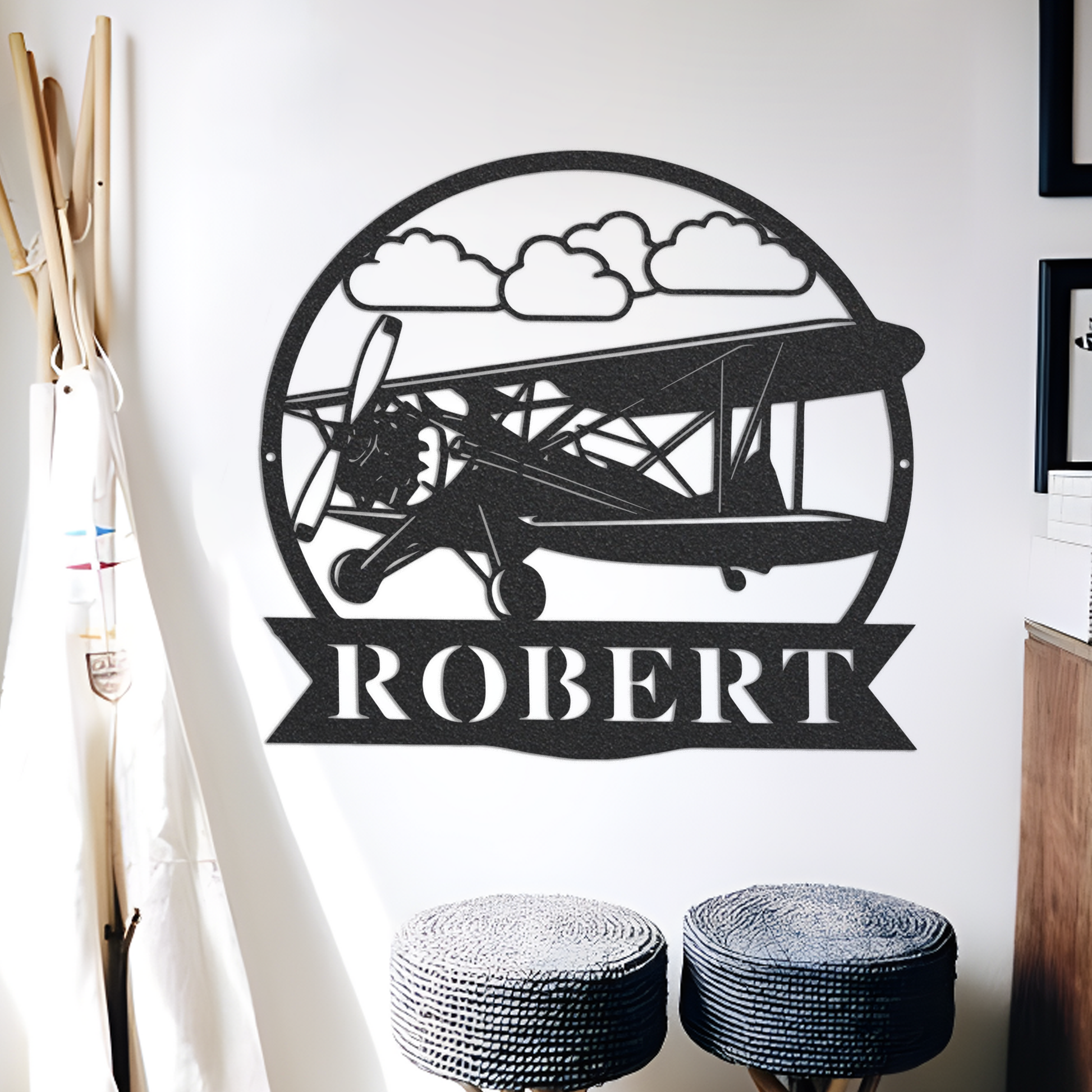 Personalized Airplane Metal Sign, Pilot Gift, Aviation Signs, Airplane Hanger Sign, Pilot Name Sign, Aviation Lover, Airplane Sign, Plane