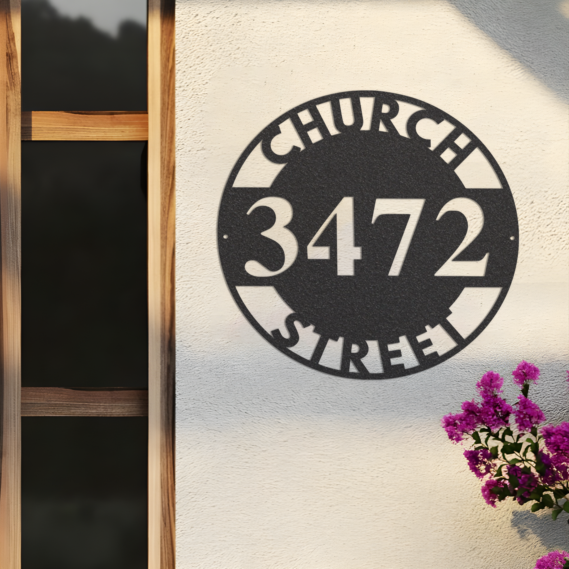 Metal House Numbers, Address Sign, House Number Plaque, Circle Address Sign, Address Plaque, Front Porch Signs, Metal Signs