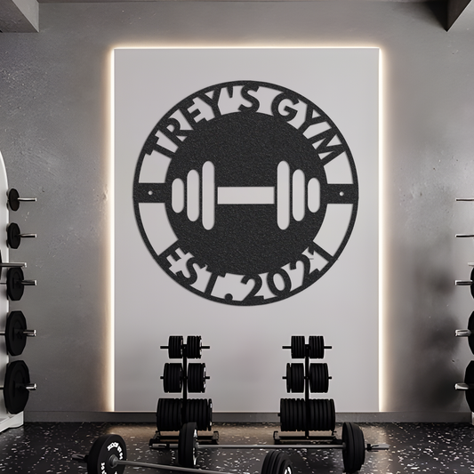 Gym Sign, Personalized Home Gym Sign, Custom Metal Gym Sign, Home Gym Sign, Cross Fit Sign, Custom Gym Sign, Metal Gym Sign, Gym Metal Sign