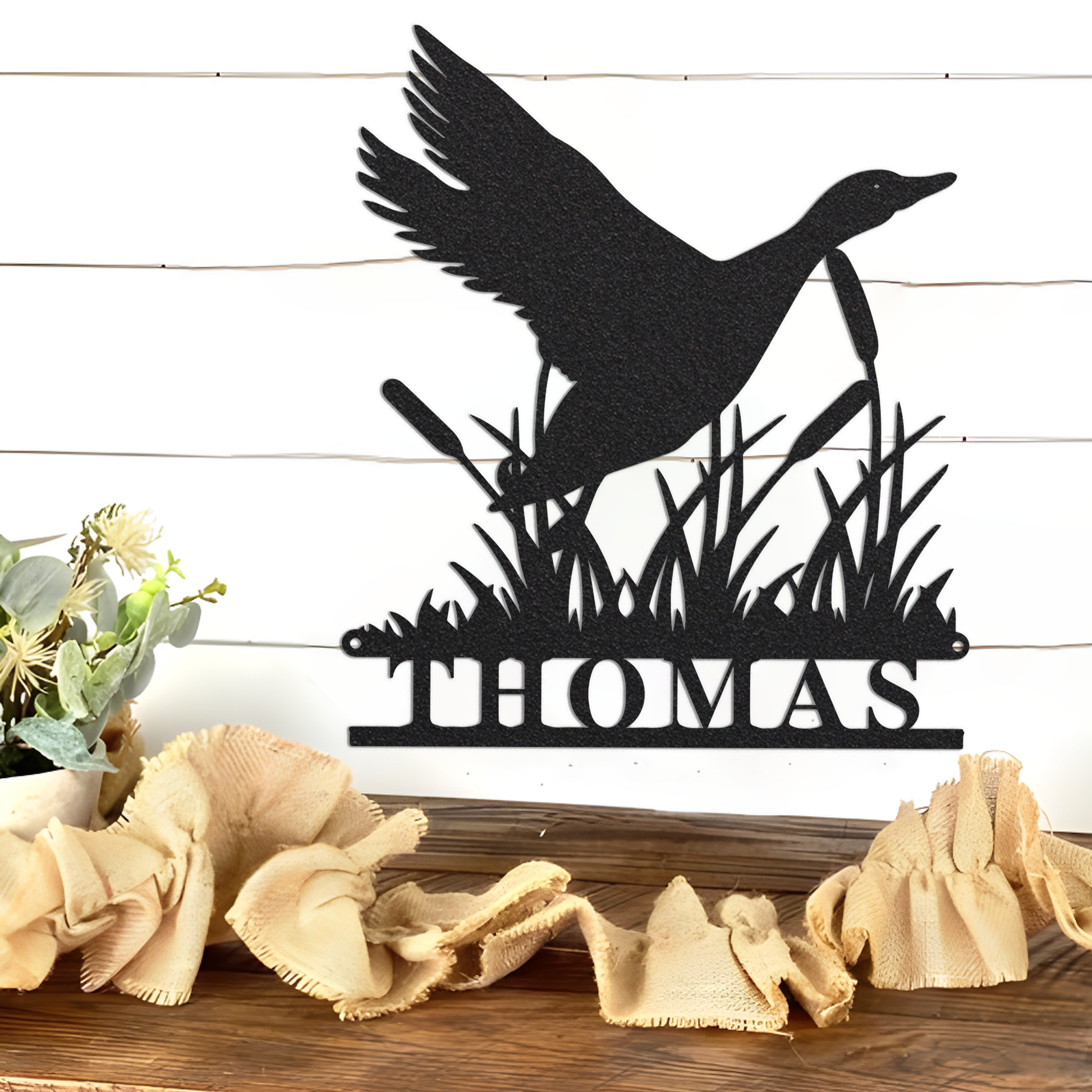 Duck Hunting Metal Sign, Last Name Sign, Family Name Sign, Duck Hunter Gift, Personalized Gift for Boyfriend, Husband, Him, Guys, Hunters