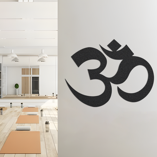 OM Yoga Symbol Metal Wall Decor | Metal Om Sign Spiritual Wall Art | Hindu Yoga Symbols Metal Wall Art | House Warming Gift