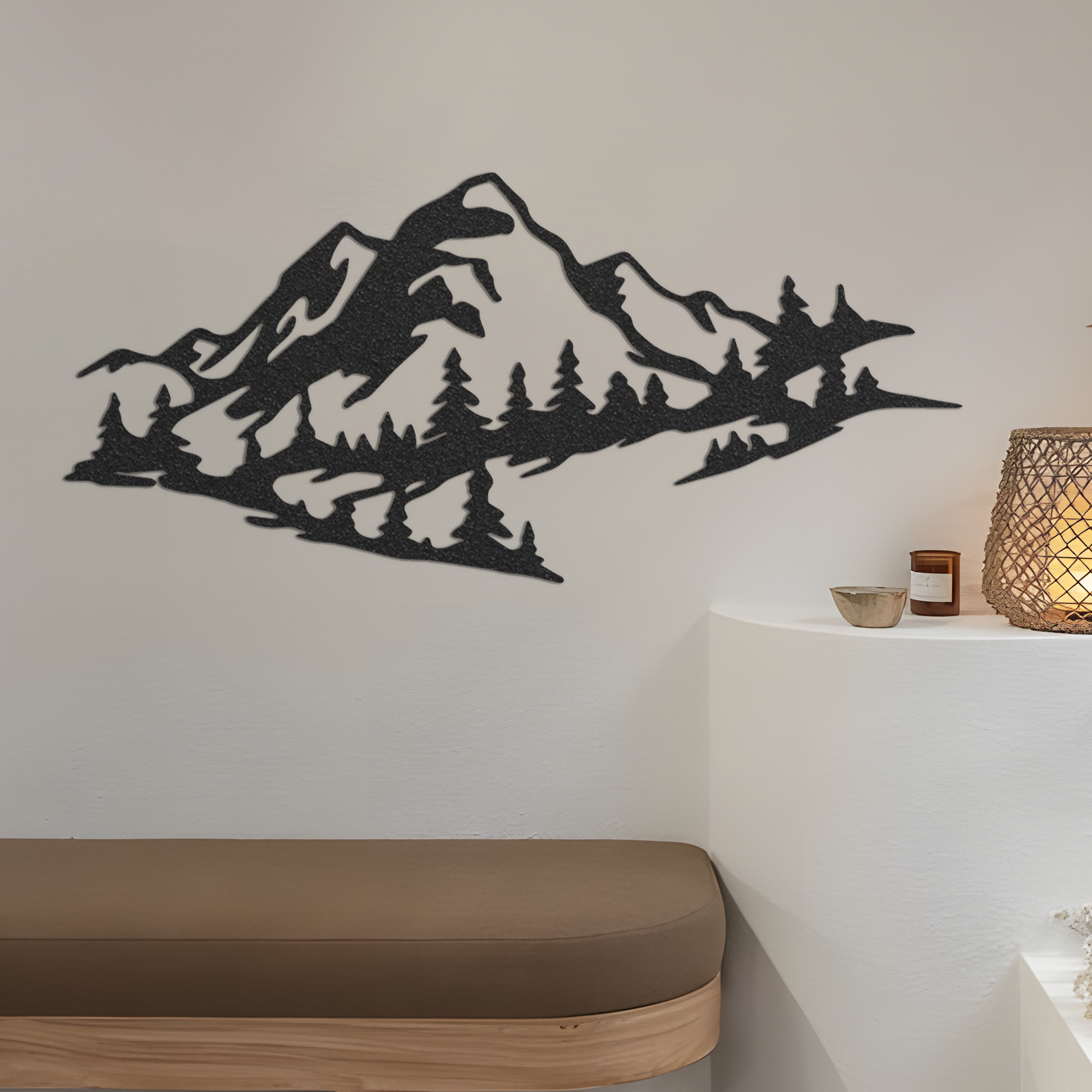 Mountain Range Metal Wall Art, Nature Wall Art, Livingroom Wall Art, Laser Cut Wall Art, Outdoor Wall Art, Housewarming Gift