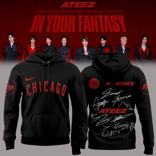 Chicago Cubs x ATEEZ 2025 World Tour HOODIE