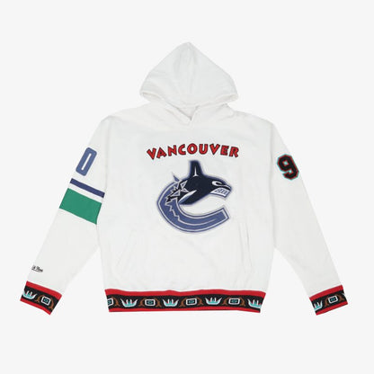 Special New Canucks x Grizzlies White Orca Hoodie-AB032225501