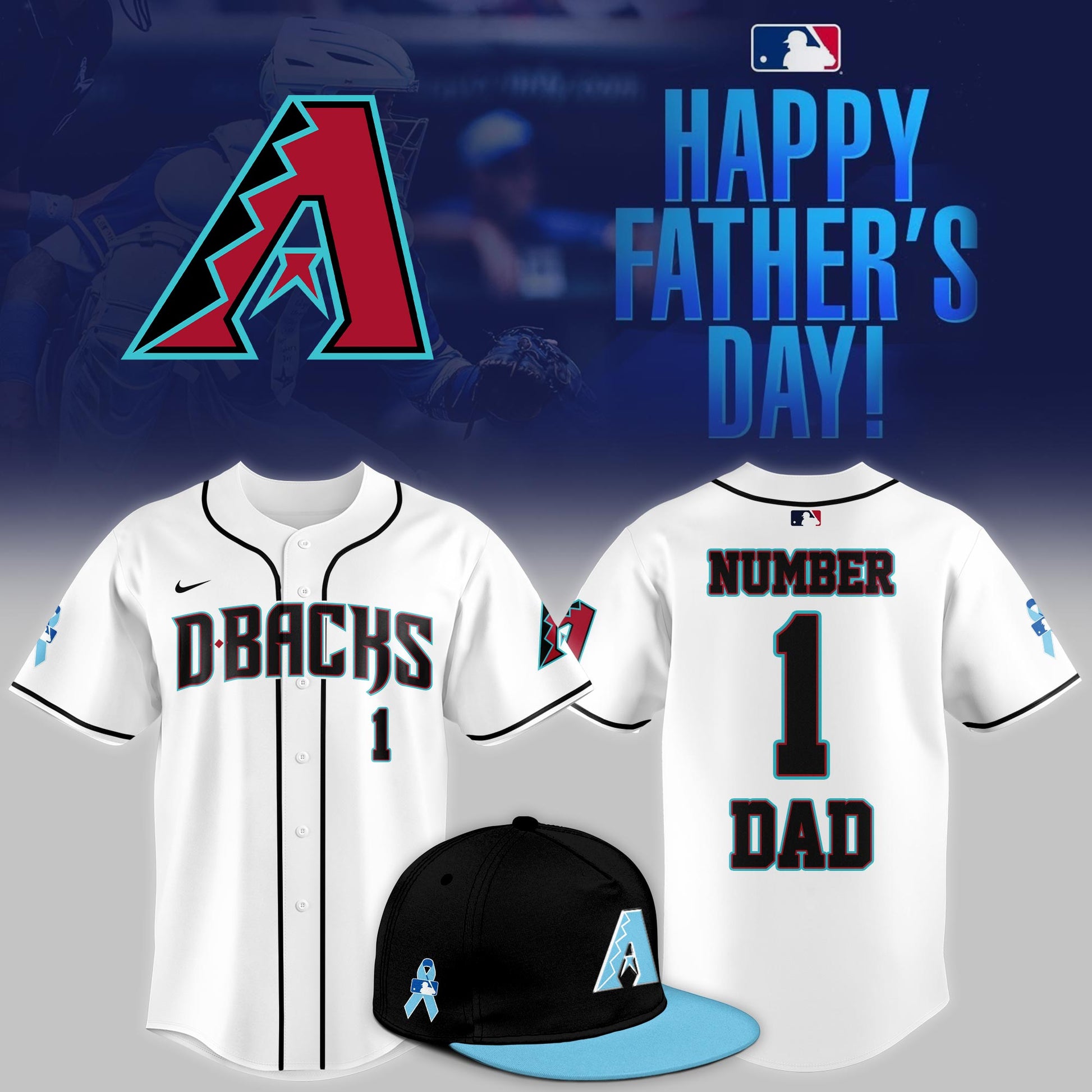 Arizona Diamondbacks 2025 Fathers Day Number 1 Dad Limited Jersey