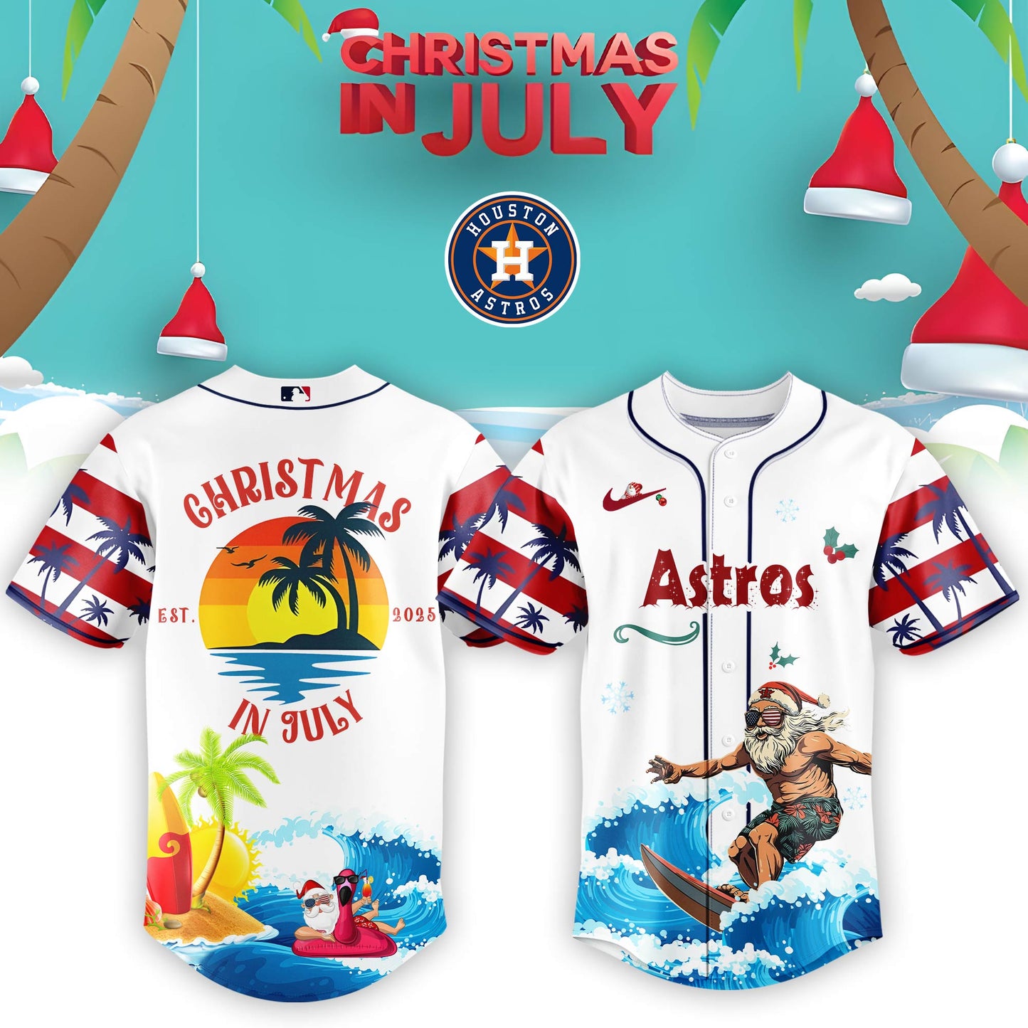 Christmas July Santa 2025 Jersey Editions Limited 2025