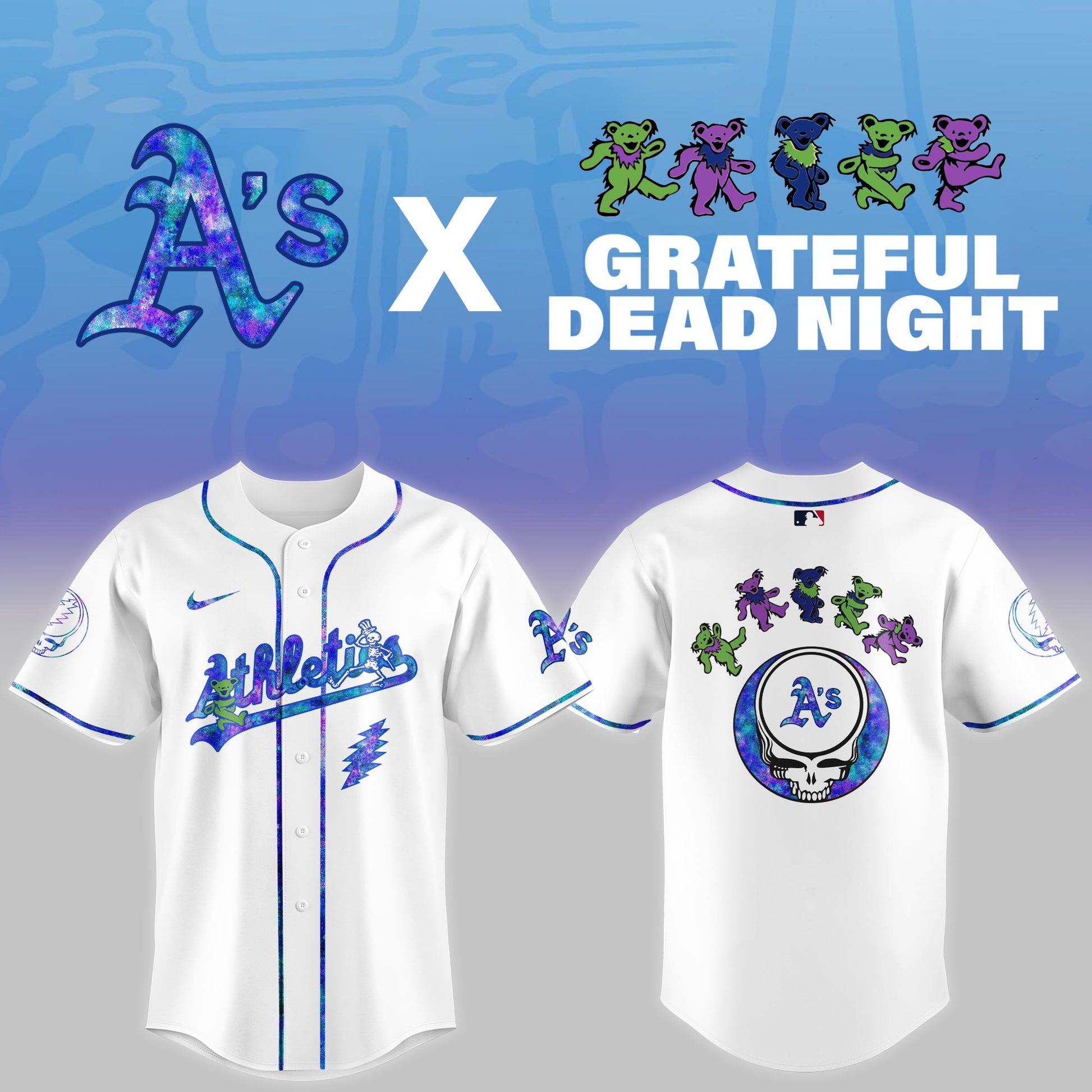 Oakland Athletics 2025 Grateful Dead Night Limited Jersey