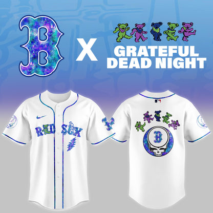 .Boston Red Sox 2025 Grateful Dead Night Limited Jersey