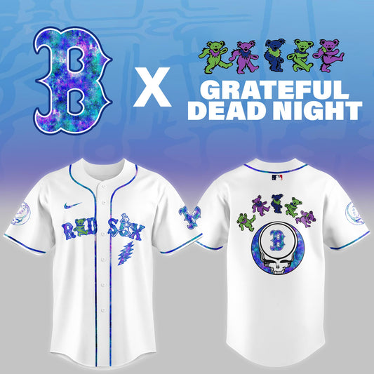 .Boston Red Sox 2025 Grateful Dead Night Limited Jersey