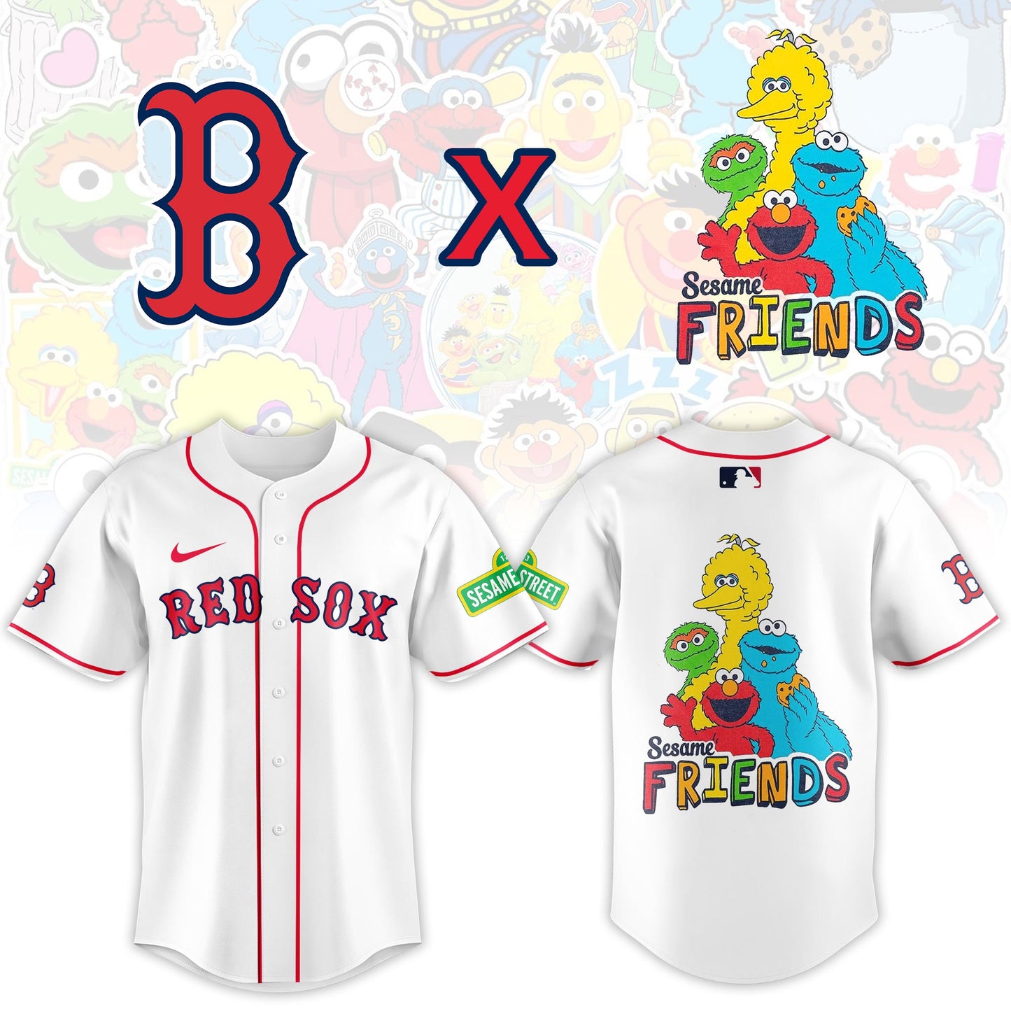 Boston Red Sox 2025 Sesame Street Night Limited Jersey