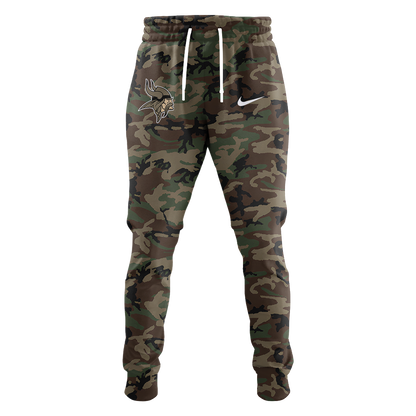 Premium Minnesota Vikings Merch - Black Minnesota Vikings 2025 Salute to Service Club Fleece Pullover Hoodie - Gear Up For Game Day