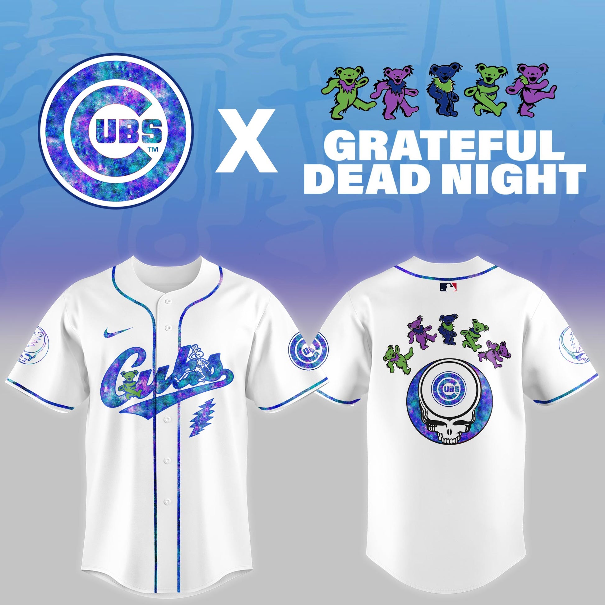 Chicago Cubs 2025 Grateful Dead Night Limited Jersey