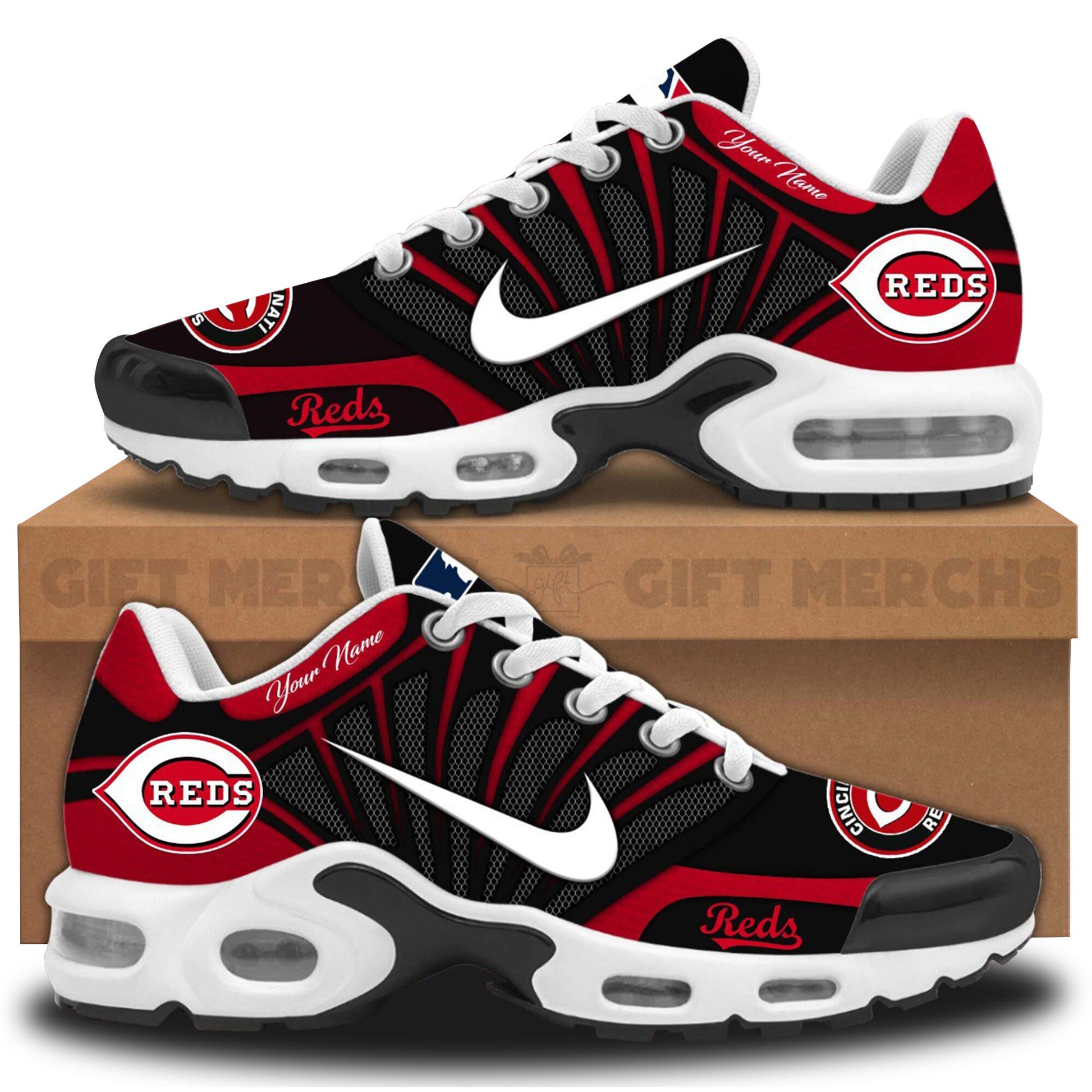 Cincinnati Reds Customized Sport Shoes PT66017