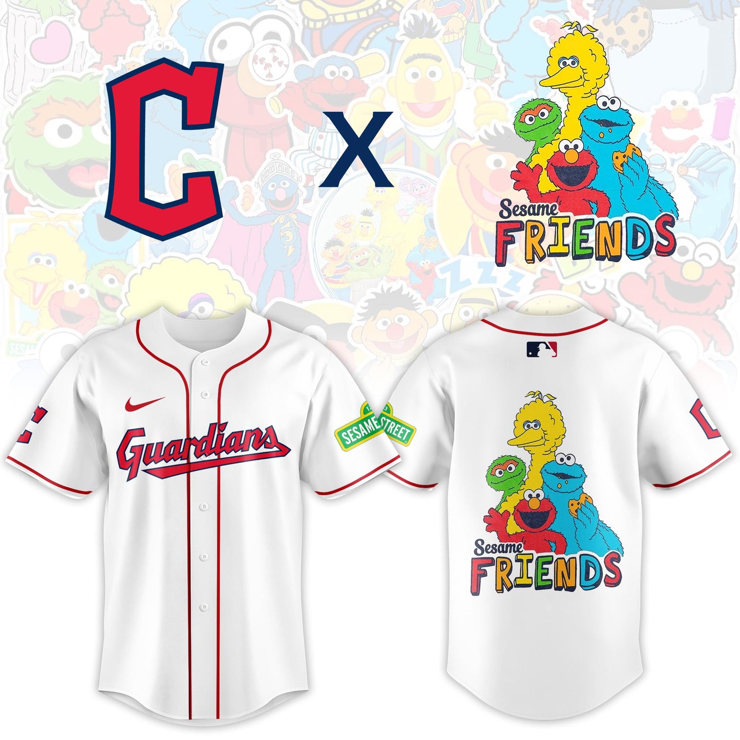 Cleveland Guardians 2025 Sesame Street Night Limited Jersey