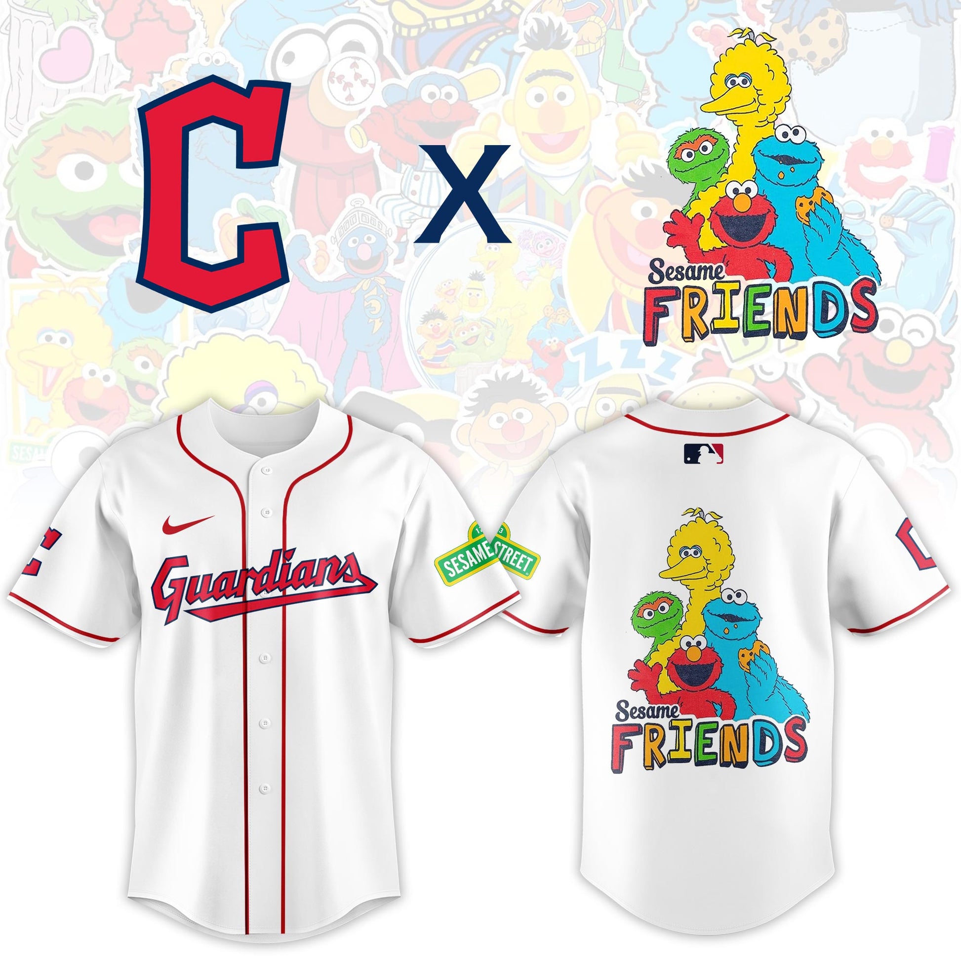 Cleveland Guardians 2025 Sesame Street Night Limited Jersey