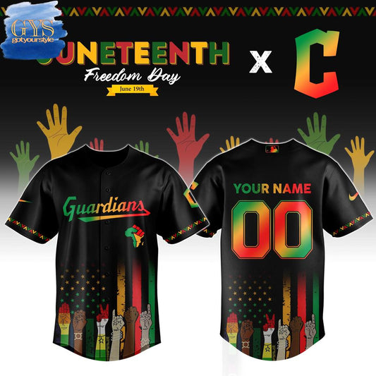 Cleveland Guardians MLB x Juneteenth Freedom Day Baseball Jersey - Gotyourstyle