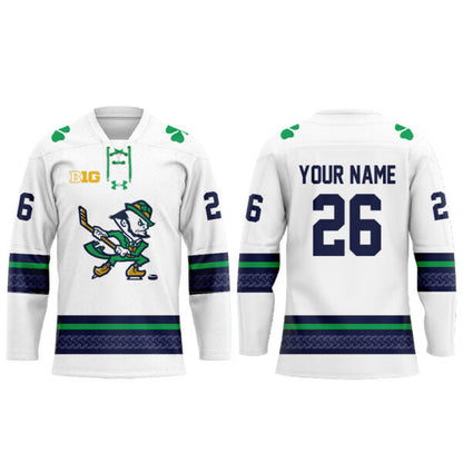 Notre Dame Fighting Irish Leprechaun Hockey 2025 Combo Jersey Custom Name, Number For Fans