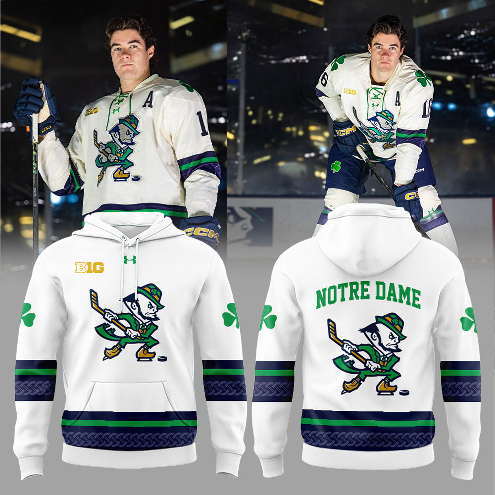 Notre Dame Fighting Irish Leprechaun Hockey 2025 Combo Hoodie