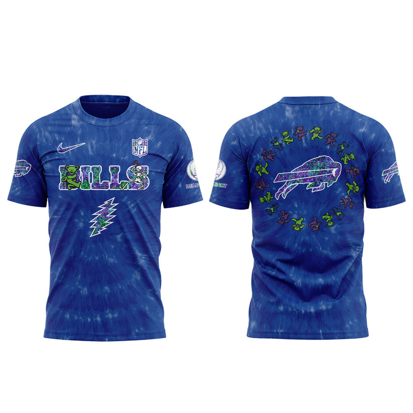Buffalo Bills Grateful Dead 60th Anniversary Combo T-Shirt