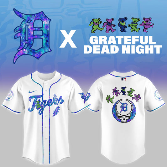 Detroit Tigers 2025 Grateful Dead Night Limited Jersey