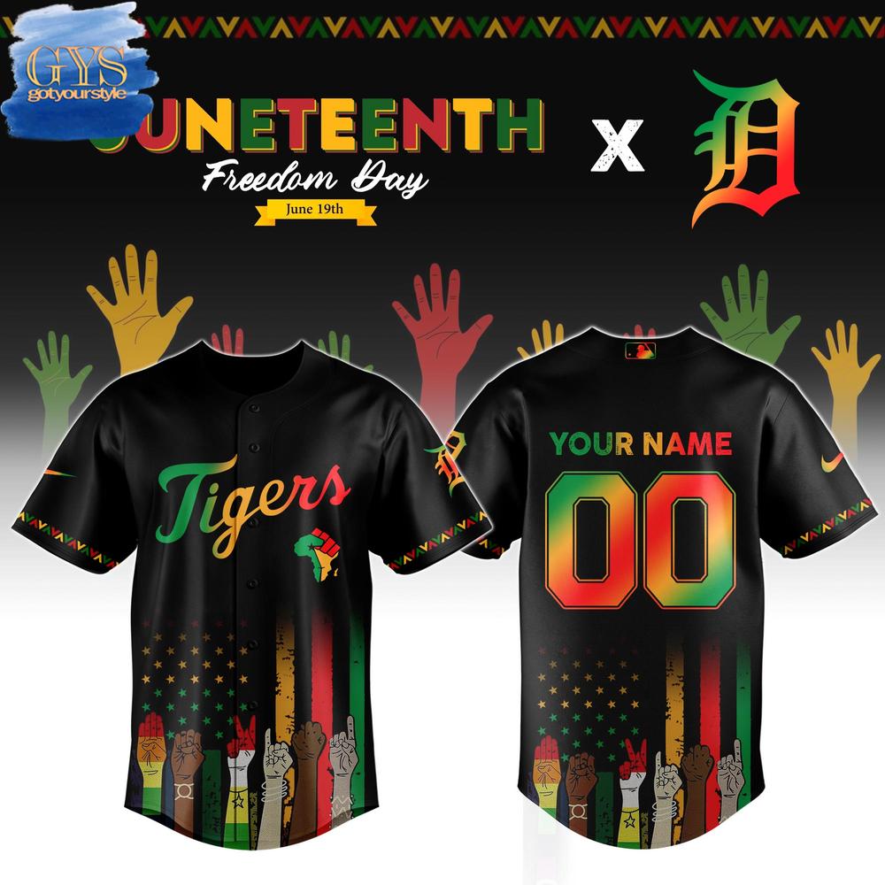 Detroit Tigers MLB x Juneteenth Freedom Day Baseball Jersey - Gotyourstyle
