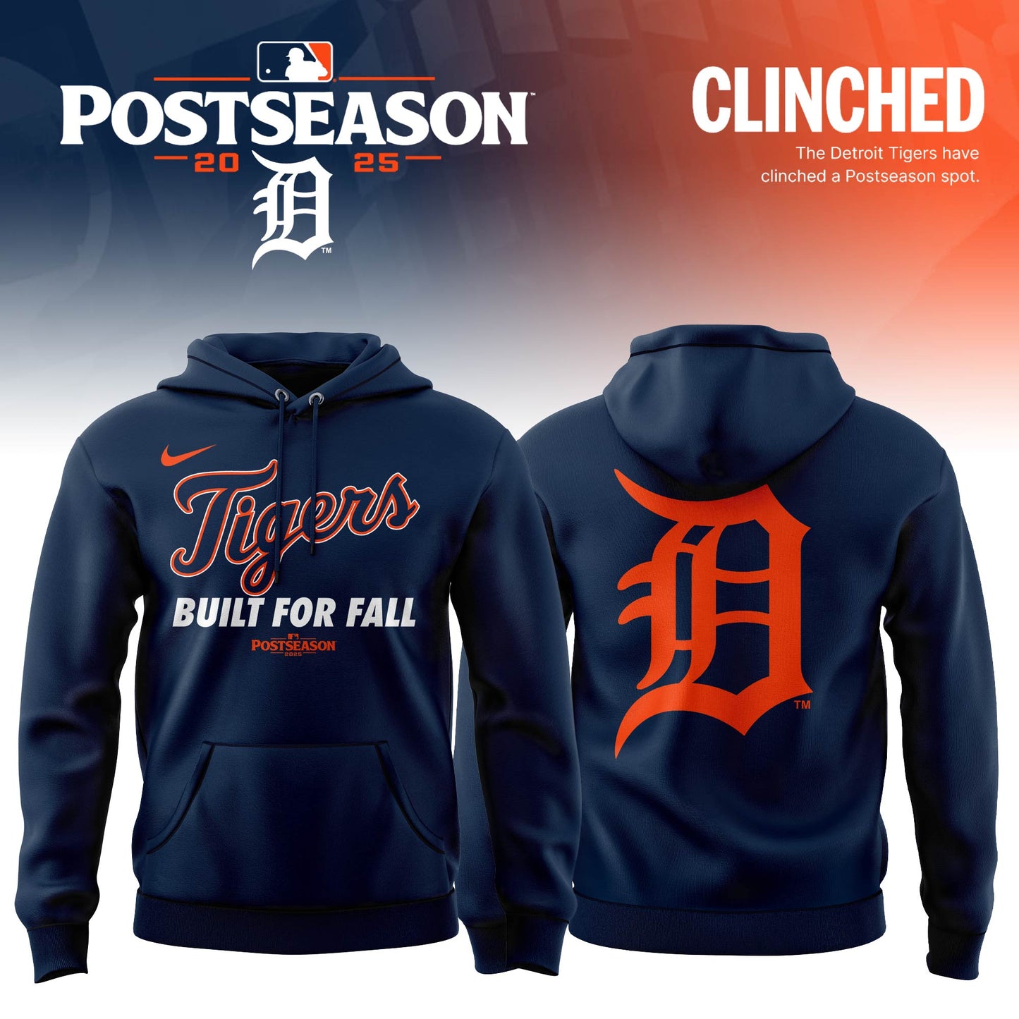 Detroit Tigers 2025 Postseason Limited Hoodie