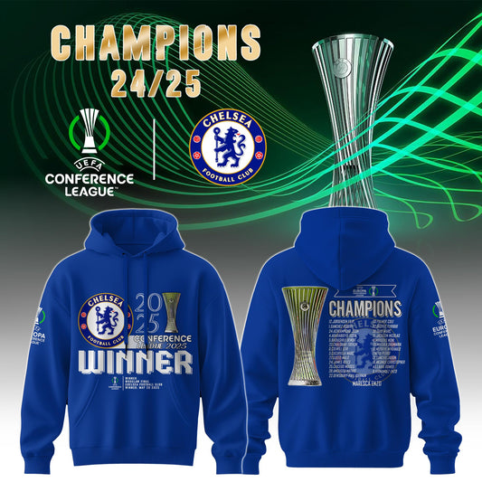 Chelsea FC 2025 Europe UEFA Conference League Champions Limited Edition Hoodie