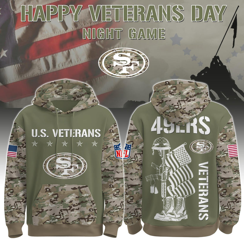 San Francisco 49ers - Veteran Day 2025 Hoodie Limited Edions