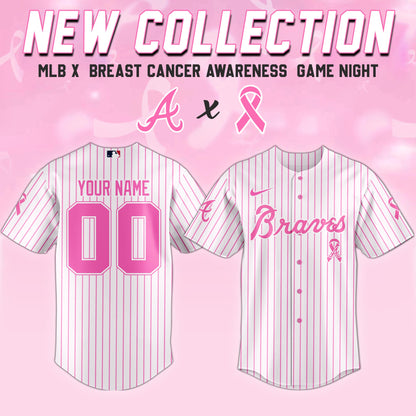Atlanta Braves x  Breast Cancer Awareness Game Night Jersey Editons Limited