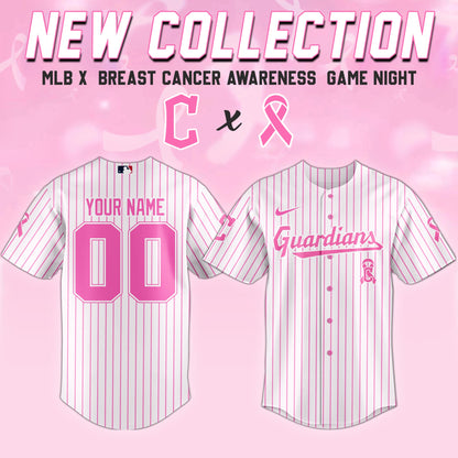 Cleveland Guardians x  Breast Cancer Awareness Game Night Jersey Editons Limited
