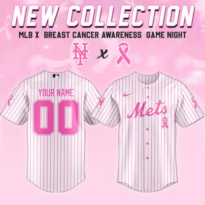 New York Mets x  Breast Cancer Awareness Game Night Jersey Editons Limited