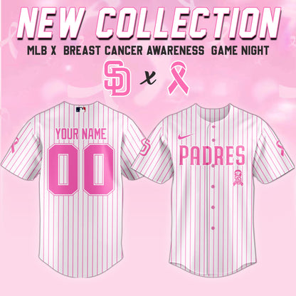 San Diego Padres x  Breast Cancer Awareness Game Night Jersey Editons Limited