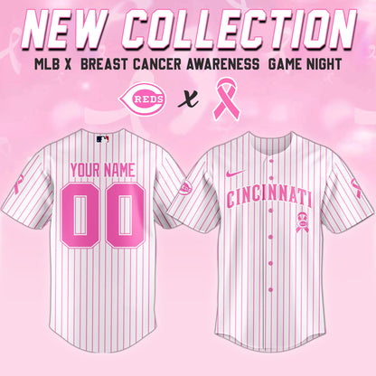 Cincinnati Reds x  Breast Cancer Awareness Game Night Jersey Editons Limited