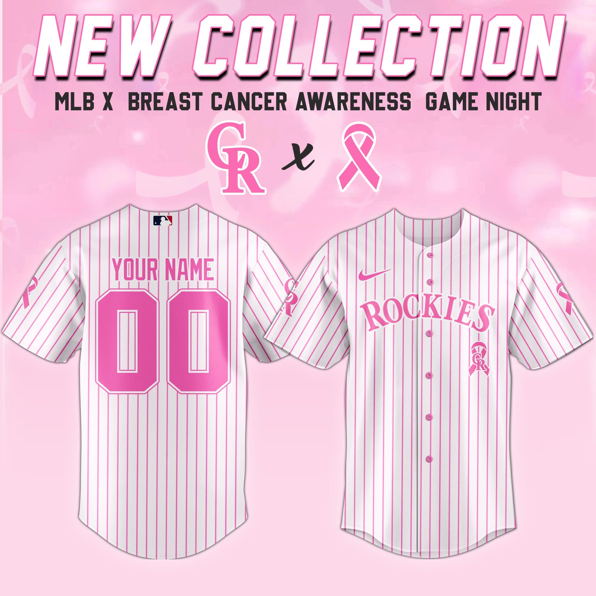 Colorado Rockies x  Breast Cancer Awareness Game Night Jersey Editons Limited