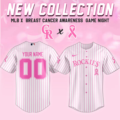 Colorado Rockies x  Breast Cancer Awareness Game Night Jersey Editons Limited