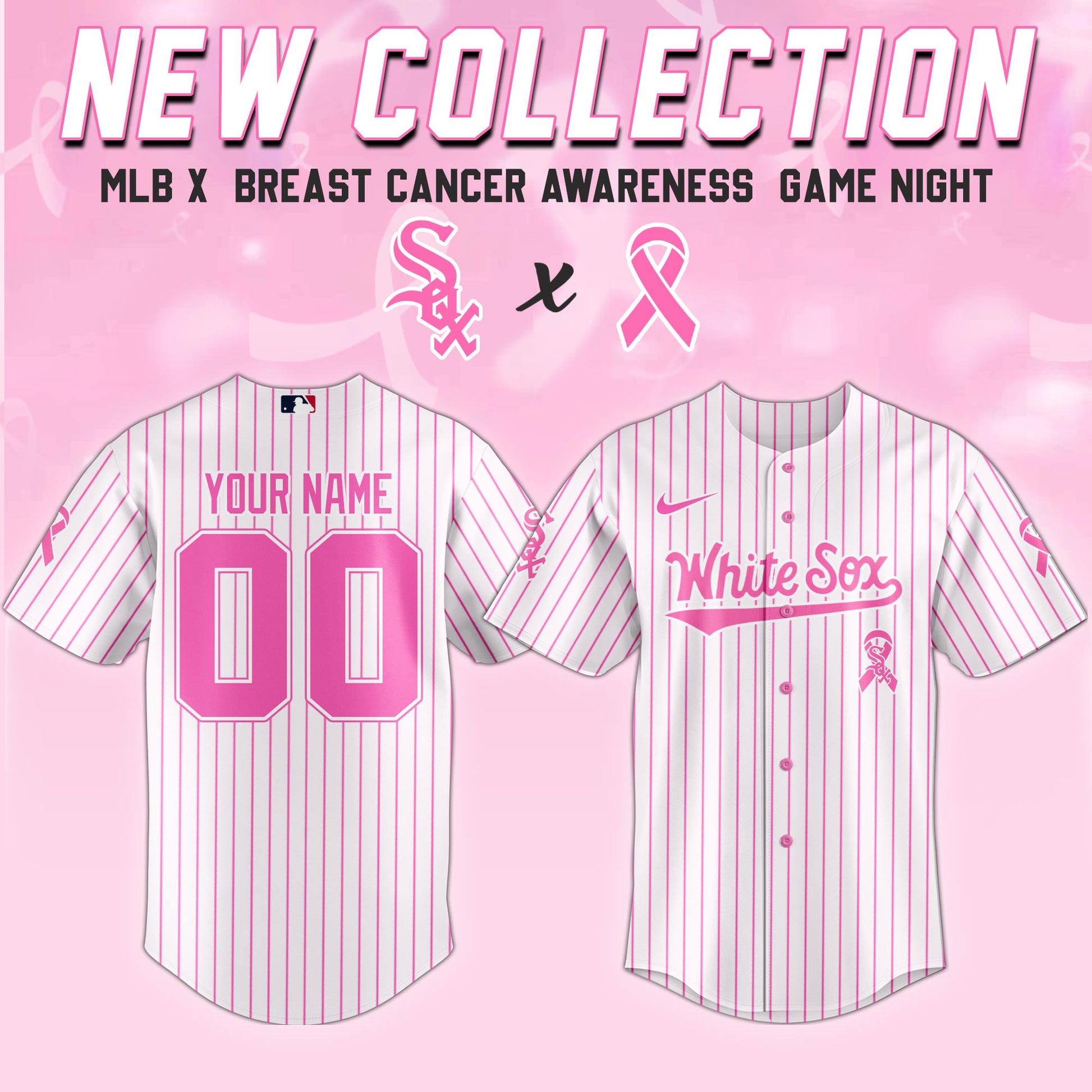Chicago White Sox x  Breast Cancer Awareness Game Night Jersey Editons Limited