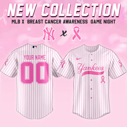 .New York Yankees x  Breast Cancer Awareness Game Night Jersey Editons Limited