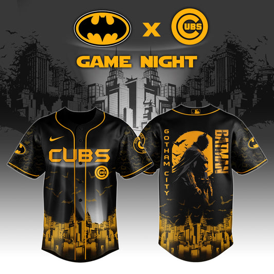 .Chicago Cubs x DC Batman Game Night Special Edition Jersey