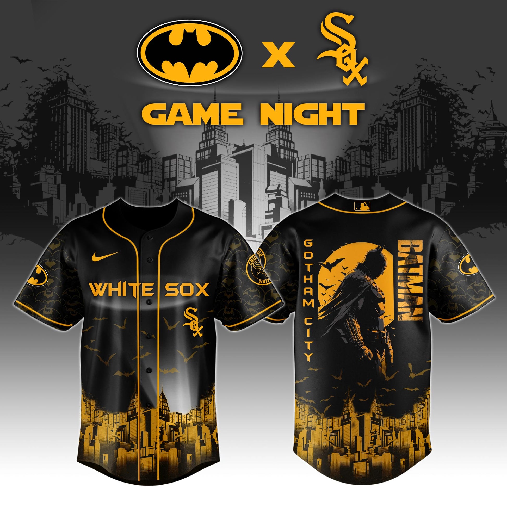 Chicago White Sox x DC Batman Game Night Special Edition Jersey