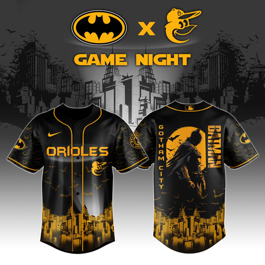 .Baltimore Orioles x DC Batman Game Night Special Edition Jersey